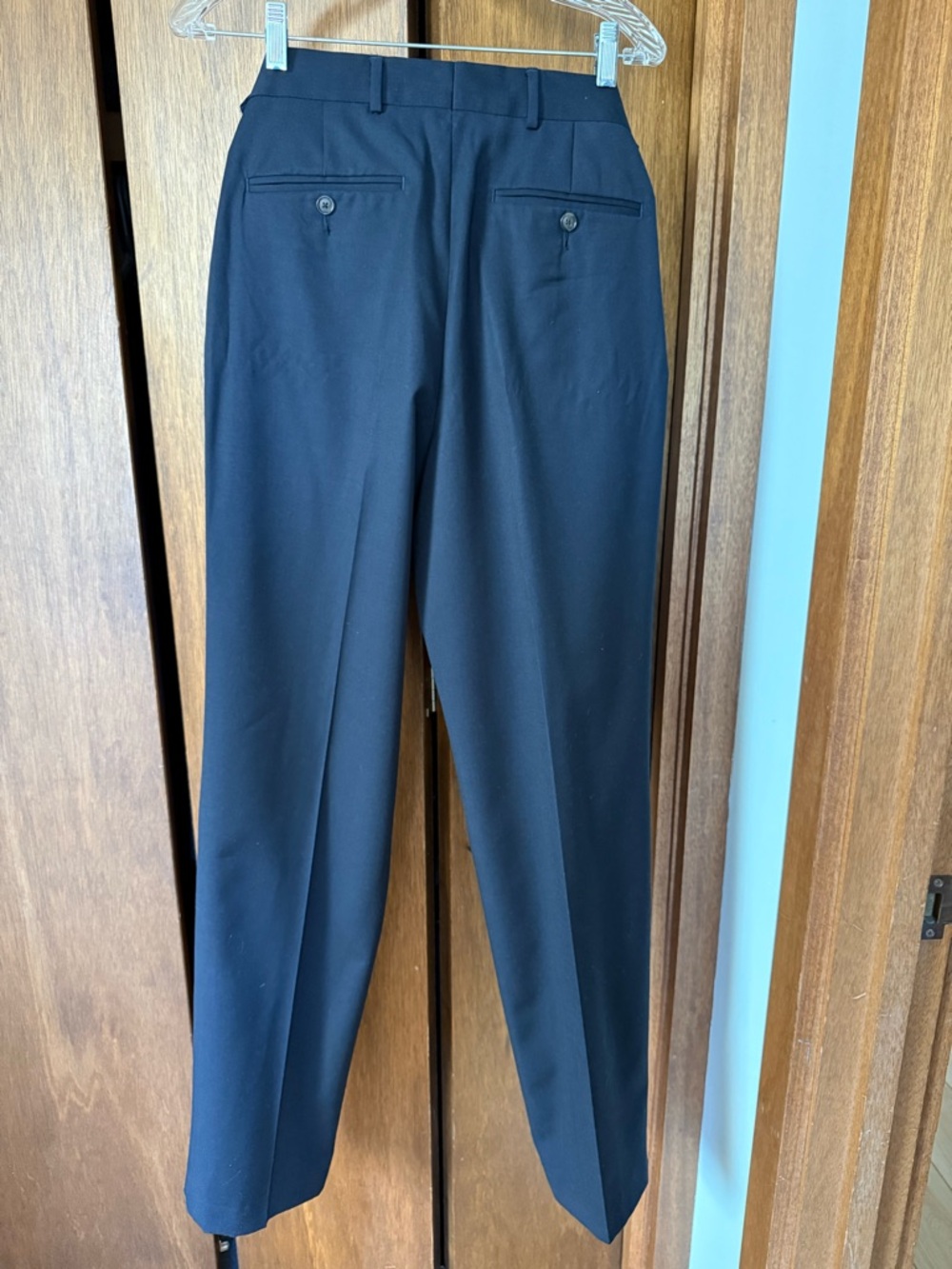 Prom! Wedding!Stafford Men's Navy Dress Pants - Classic Pleated Trousers 30x34 - Picture 7 of 7